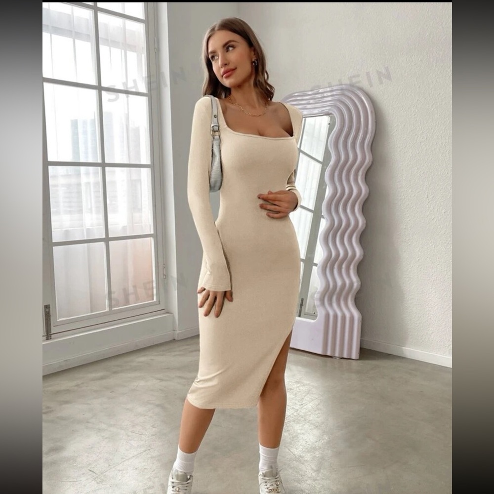 Sweetheart neck bodycon dress